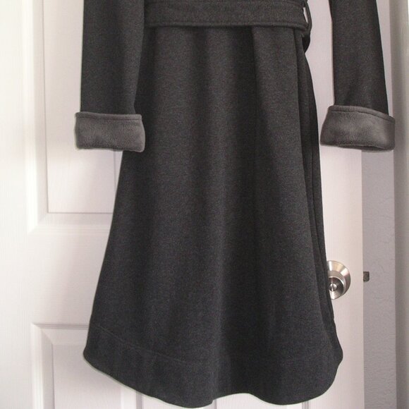 Kirkland Signature Men's plush warm gray velour calf length robe size XL - Picture 8 of 11